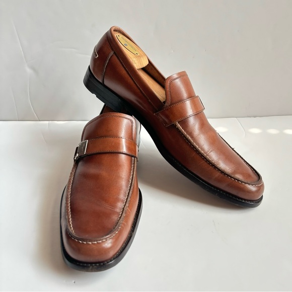 Salvatore Ferragamo Chestnut Brown Italian Leather Loafers Size 10.5 D - Picture 13 of 15